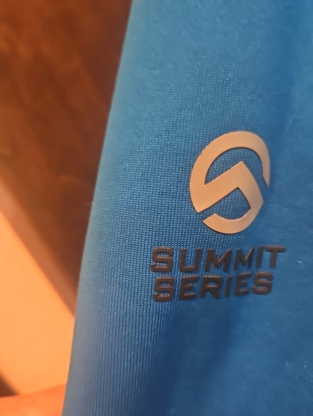 The North Face Summit Series Royal Blue Down Puffer Jacket w/ Yellow Accent